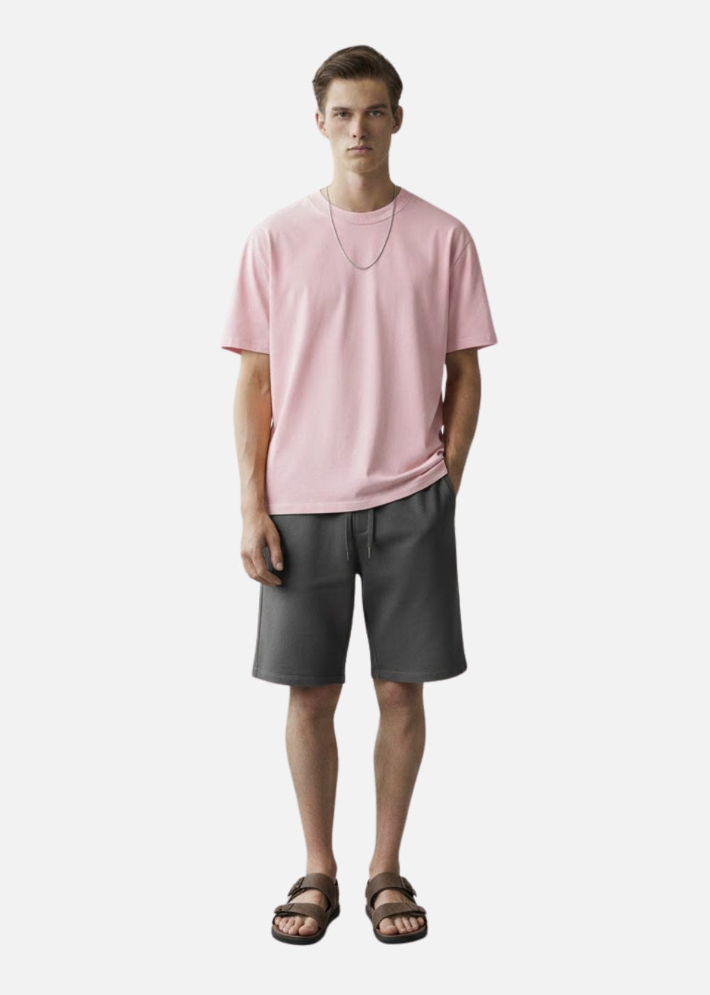 Quần Short Thun Mềm Mịn Mát The Minimalist 012 Xám Đậm