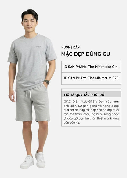 Quần Đùi Thun Giải Nhiệt Tức Thì IceVibes™ Thoát Mồ Hôi Nhanh The Minimalist 020 Màu Xám Nhạt Dáng Ôm Vừa F2