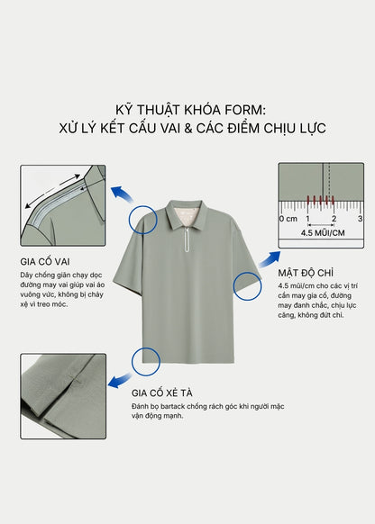 Áo Thun Polo Aerocool Mát Lạnh The Minimalist 015 Xám
