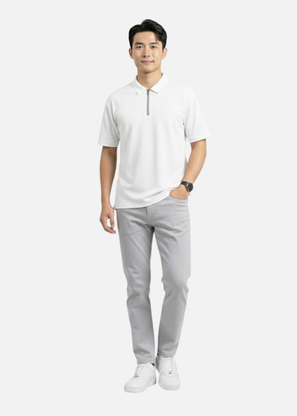 Áo Thun Polo Aerocool Mát Lạnh The Minimalist 015 Trắng