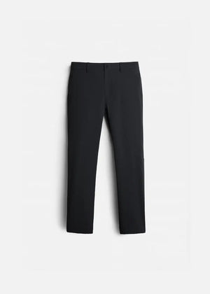 Quần Casual Regular Fit FlexFit™ Kaki Siêu Bền Lưng Thun Ẩn Đáy Thông Minh The Minimalist 016 Màu Đen Dáng Vừa Vặn F3