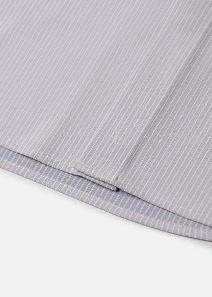 Áo Sơ Mi Tay Dài Công Sở AirDry™ Vải Sọc Siêu Nhẹ Thoáng The Minimalist 017 Màu Nâu Nhạt Dáng Vừa Vặn F3