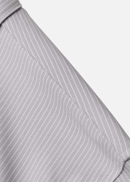 Áo Sơ Mi Tay Dài Công Sở AirDry™ Vải Sọc Siêu Nhẹ Thoáng The Minimalist 017 Màu Nâu Nhạt Dáng Vừa Vặn F3