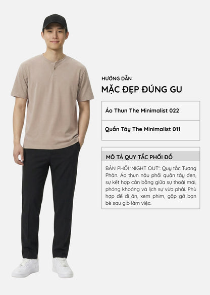 Áo Thun Cổ Trụ Thoát Mồ Hôi Mặc Siêu Mát IceVibes™ The Minimalist 022 Màu Nâu Dáng Ôm Vừa F2