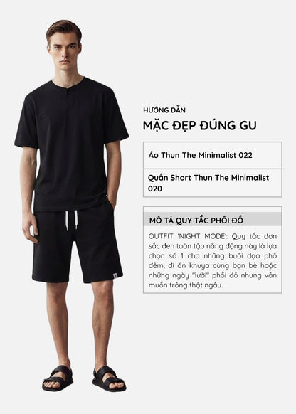 Quần Đùi Thun Giải Nhiệt Tức Thì IceVibes™ Thoát Mồ Hôi Nhanh The Minimalist 020 Màu Đen Dáng Ôm Vừa F2