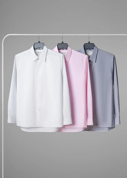 Áo Sơ Mi Tay Dài RainShield™ Trượt Nước Siêu Bền Nhẹ The Minimalist 024 Trắng