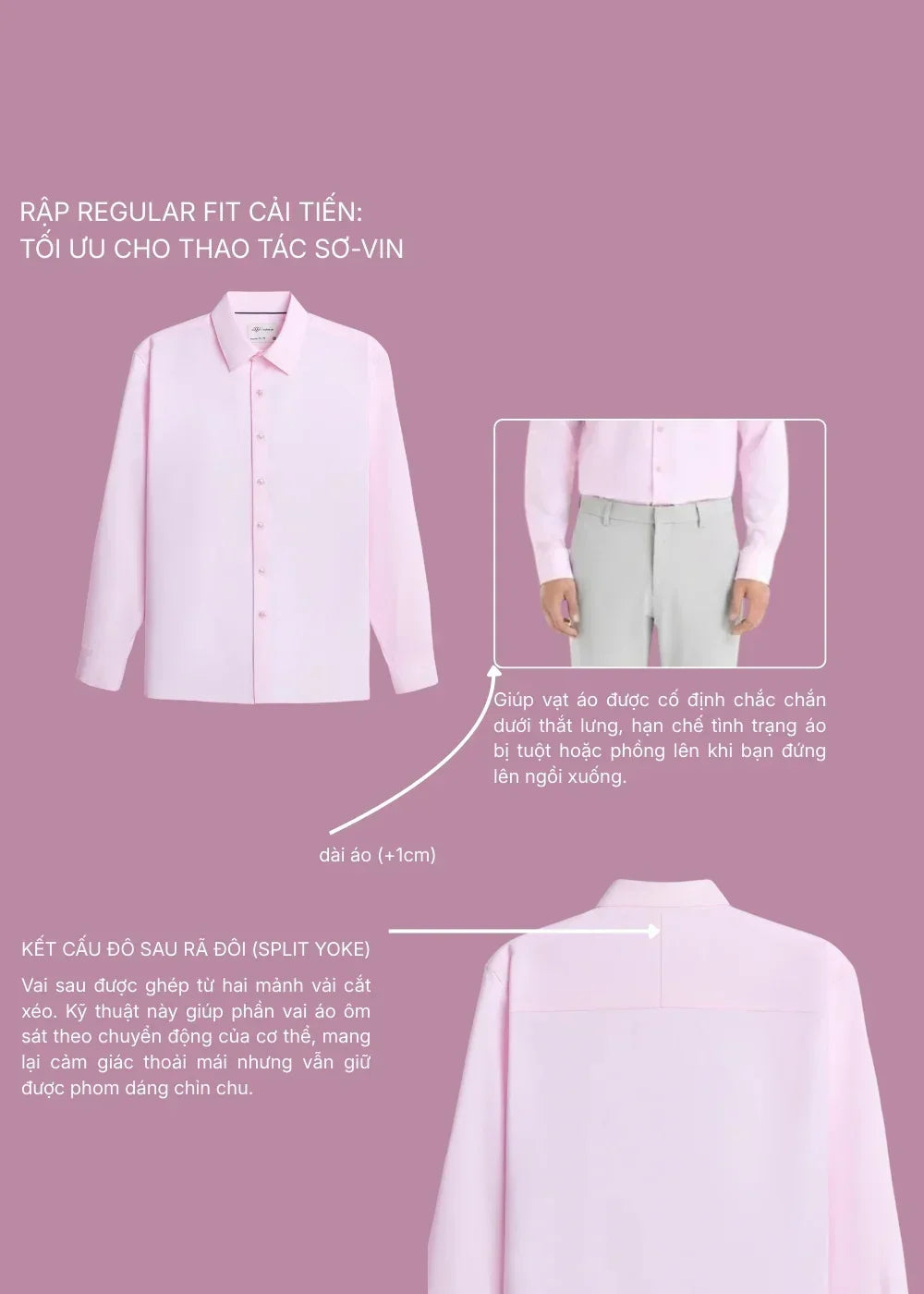 Áo Sơ Mi Tay Dài RainShield™ Trượt Nước Siêu Bền Nhẹ The Minimalist 024 Xám Nhạt