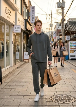 Áo Khoác Hoodie CloudTouch™ Vải Scuba Xốp Nhẹ Chạm Êm Da The Minimalist 025 Màu Xanh Lá Đậm Dáng Vừa Vặn F3