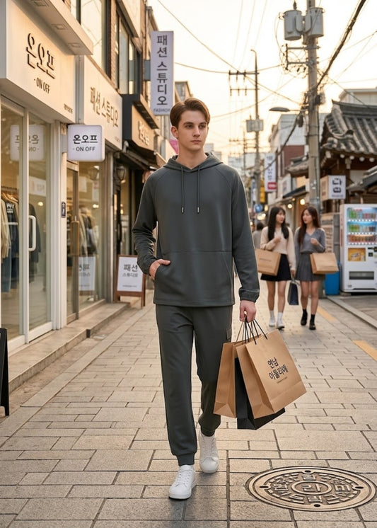 Áo Khoác Hoodie Vải Scuba CloudTouch™ Xốp Nhẹ Chạm Êm Da The Minimalist 025 Màu Xanh Lá Đậm Dáng Vừa Vặn F3