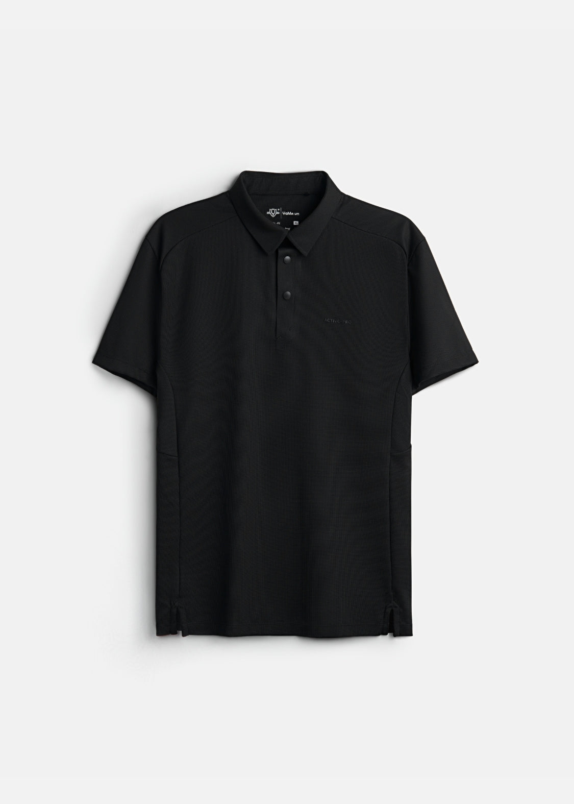Áo Thun Cổ Polo FlexFit™ Vải Waffle Siêu Co Giãn The Minimalist 029 Màu Đen 99 Dáng Ôm Vừa F2