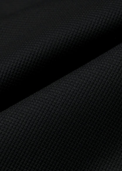 Áo Thun Cổ Polo FlexFit™ Vải Waffle Siêu Co Giãn The Minimalist 029 Màu Đen 99 Dáng Ôm Vừa F2