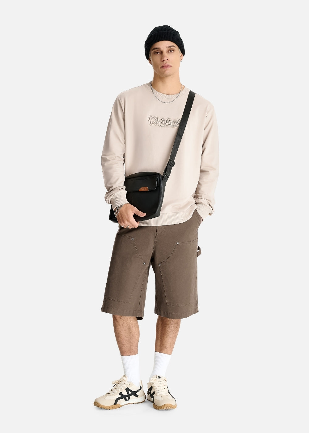 Quần Jean Short Loose Fit Nhiều Túi Multi Color Jean 013 Nâu Đậm