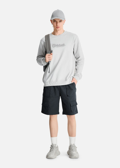 Áo Thun Sweater Cotton Co Giãn The No Style 019 Xám Nhạt