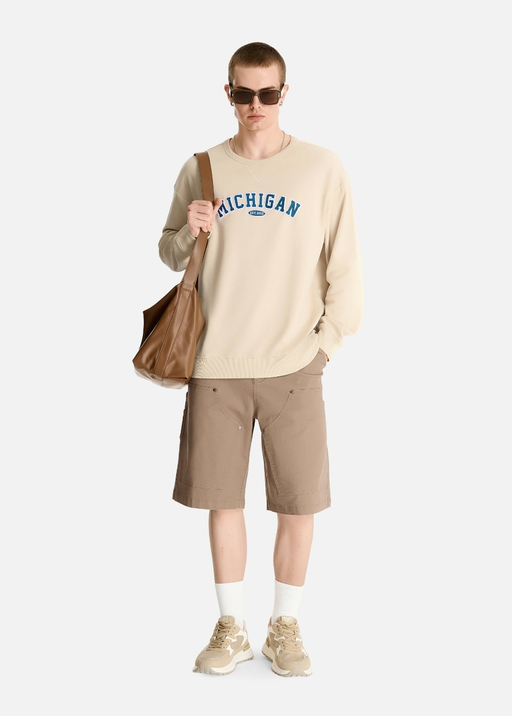 Quần Jean Short Loose Fit Nhiều Túi Multi Color Jean 013 Nâu Nhạt