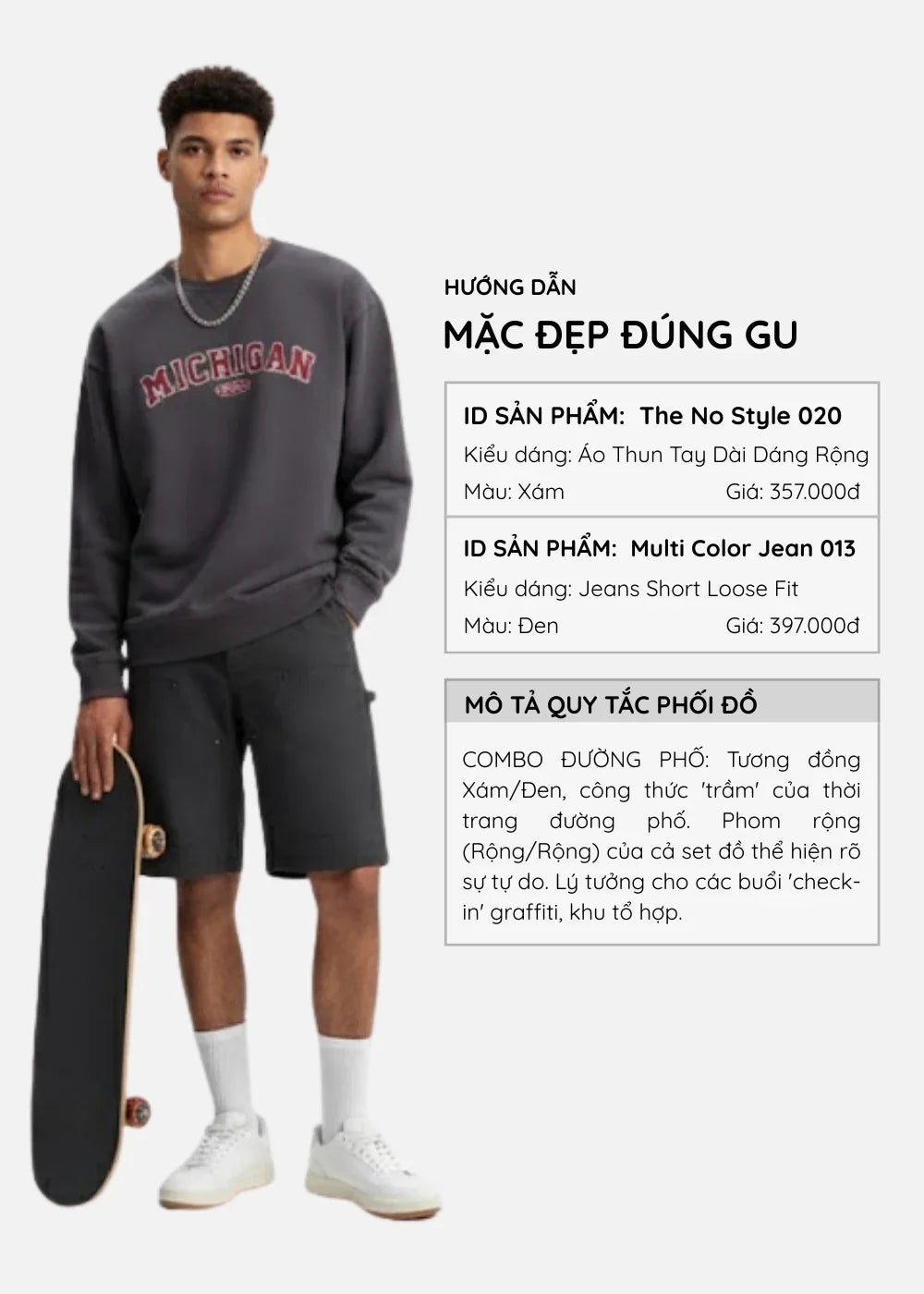 Áo Thun Tay Dài CloudTouch™ Mềm Mịn The No Style 020 Xám