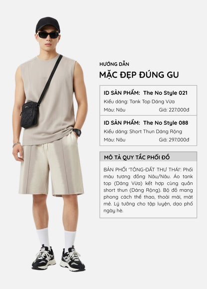 Áo Thun 3 Lỗ Cotton Siêu Mềm The No Style 021 Nâu