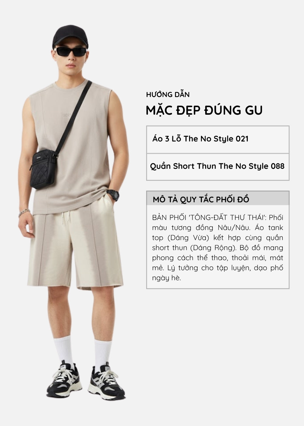 Áo Thun 3 Lỗ FlexFit™ Cotton Mềm Mịn Co Giãn The No Style 021 Màu Nâu Dáng Ôm Vừa F2