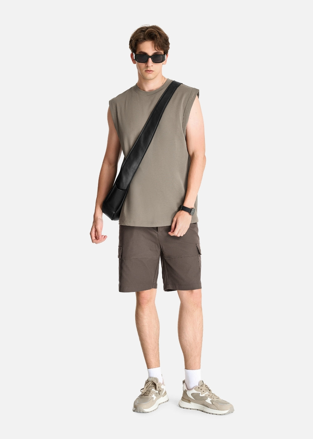 Quần Short Cargo Ít Nhăn The No Style 224 Nâu