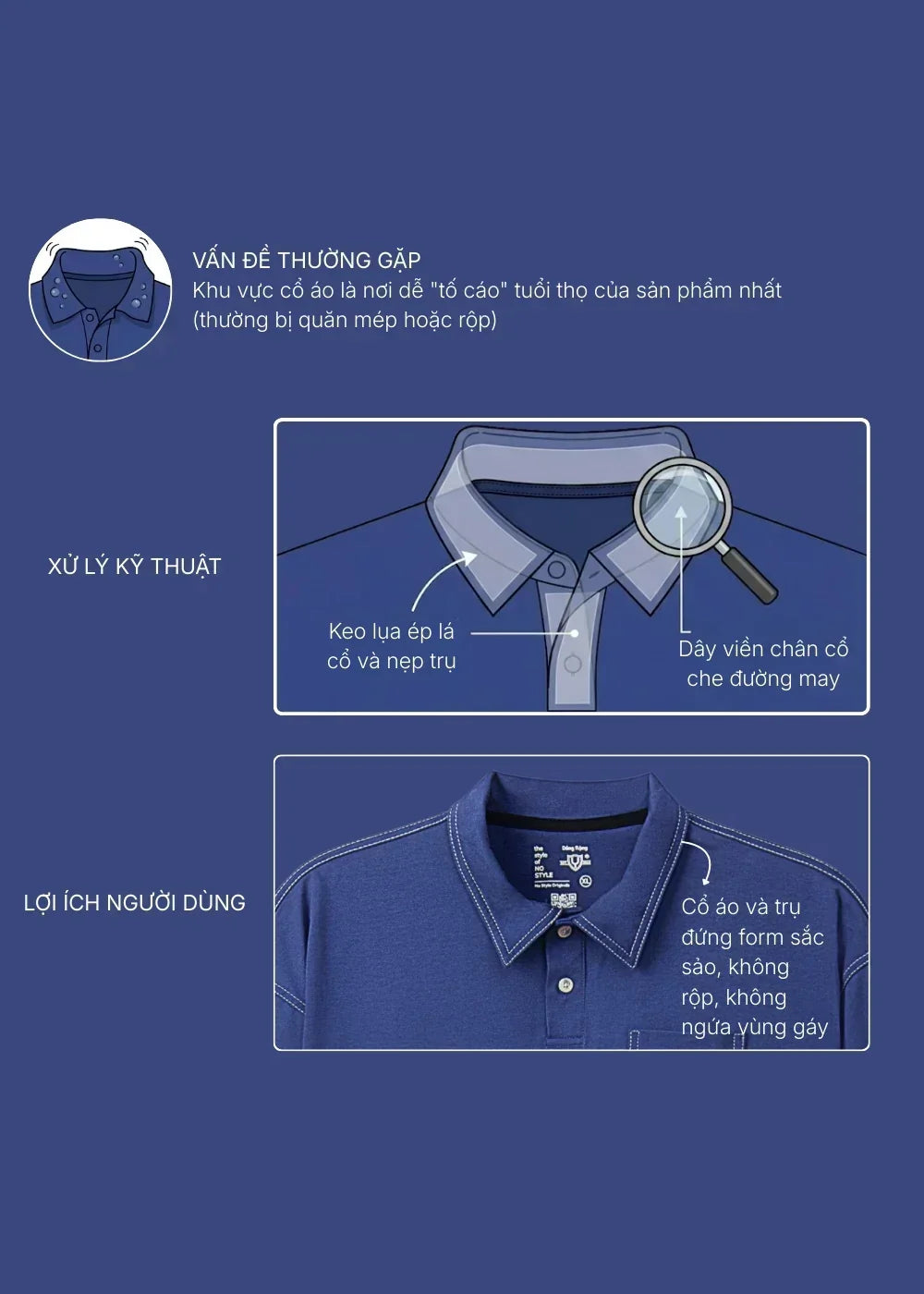 Áo Polo Cotton Co Giãn Thoải Mái FlexFit™ Điểm Nhấn Chỉ Nổi The No Style 027 Màu Nâu Dáng Rộng Rãi F4