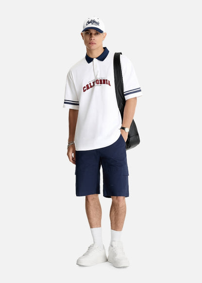 Áo Polo Tay Ngắn Sporty Siêu Mềm Mịn The No Style 028 Trắng