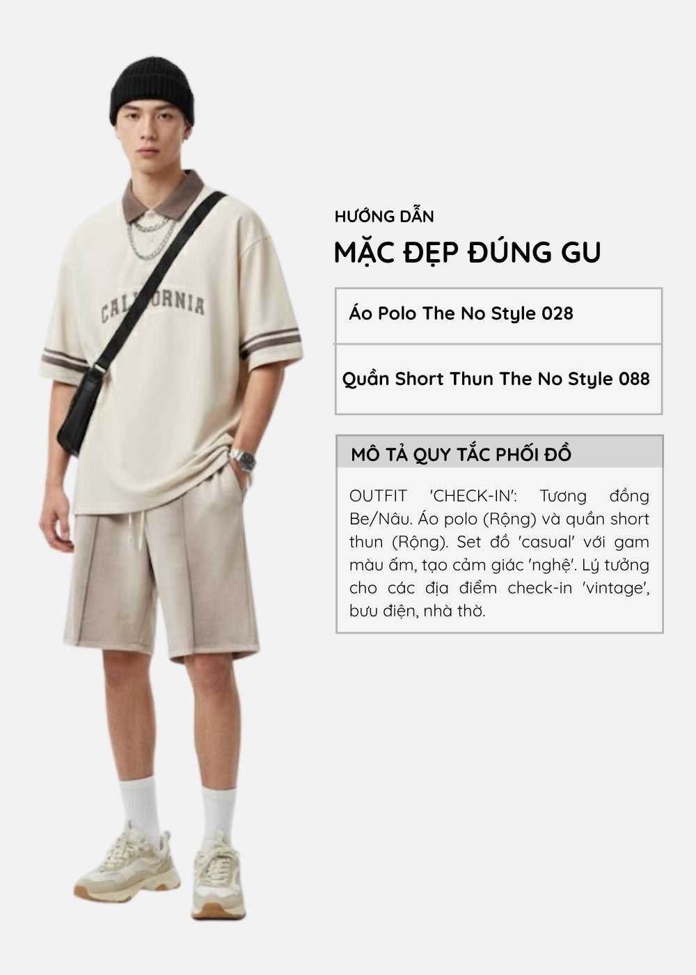 Quần Đùi Thun CloudTouch™ Mềm Mịn In Chuyển Màu The No Style 088 Màu Nâu Dáng Rộng Rãi F4
