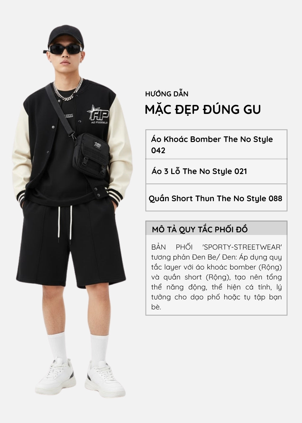 Quần Đùi Thun CloudTouch™ Mềm Mịn In Chuyển Màu The No Style 088 Màu Đen Dáng Rộng Rãi F4