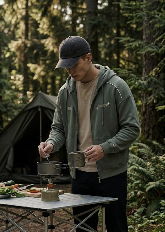 Áo Khoác Parka Vải Mềm Nhẹ Chống Nắng Hiệu Quả The No Style 051 Màu Xanh Lá Đậm Dáng Rộng Rãi F4