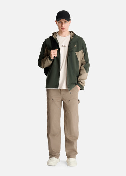 Áo Khoác Gió Phối Màu 2 Lớp Thoáng Khí The No Style 052 Xanh Lá Đậm