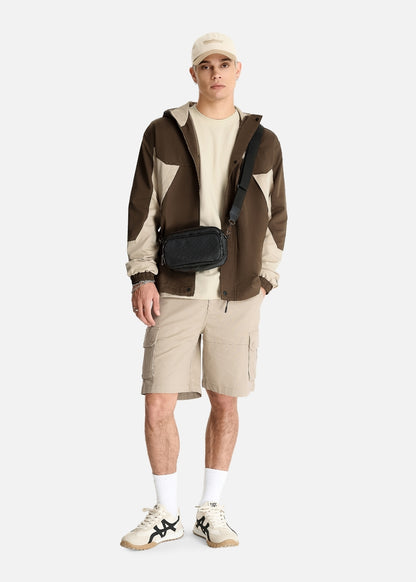 Áo Khoác Gió Phối Màu 2 Lớp Thoáng Khí The No Style 052 Nâu Be