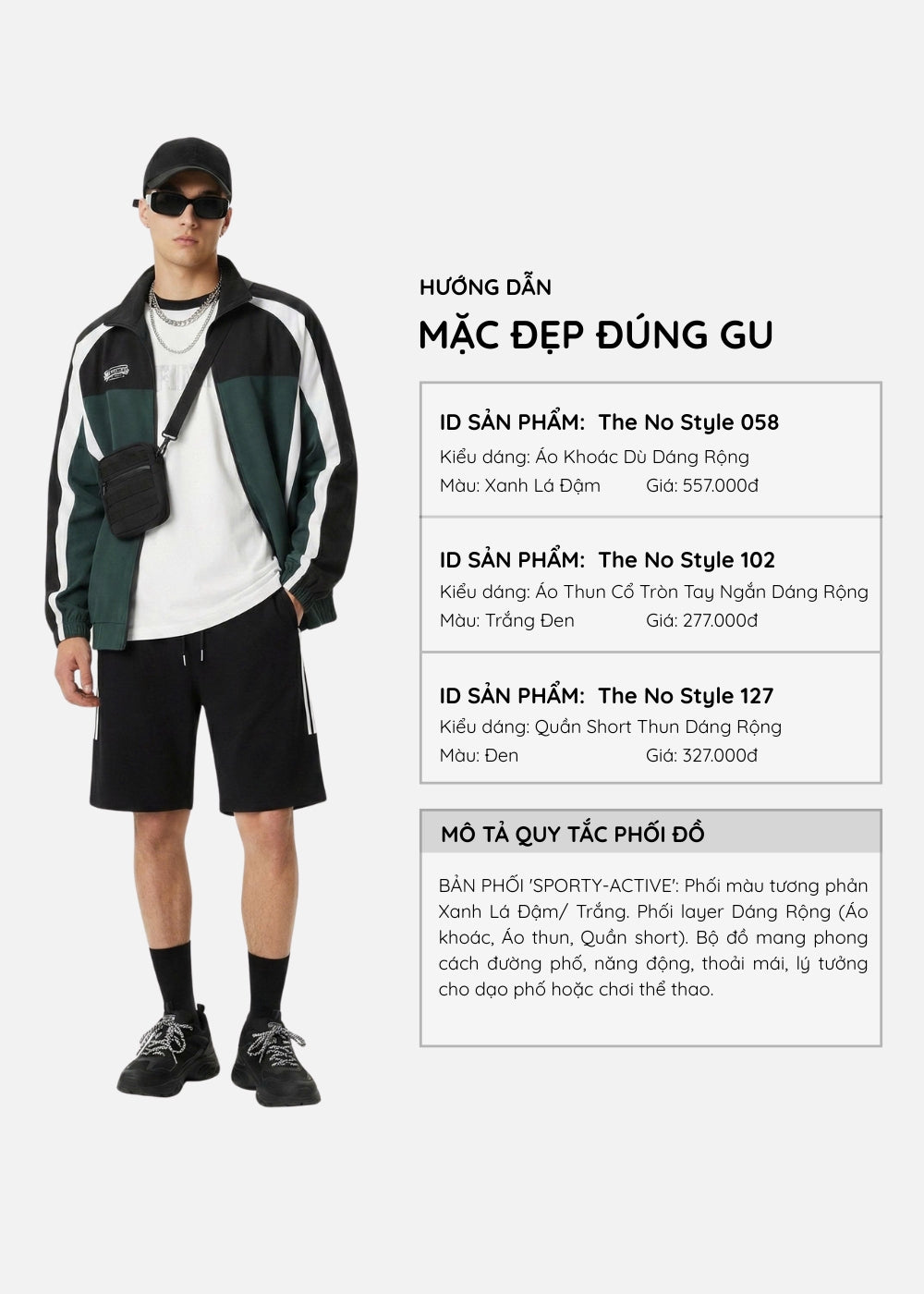 Quần Short Thun Cotton Thoáng Khí The No Style 127 Đen