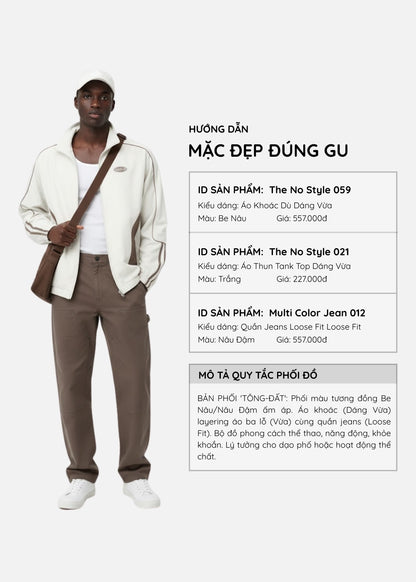 Áo Khoác Gió Mỏng Nhẹ 2 Lớp The No Style 059 Be Nâu