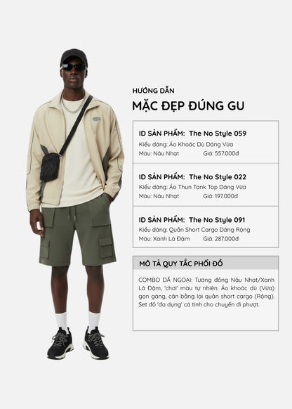 Áo Khoác Gió Mỏng Nhẹ 2 Lớp The No Style 059 Nâu Nhạt