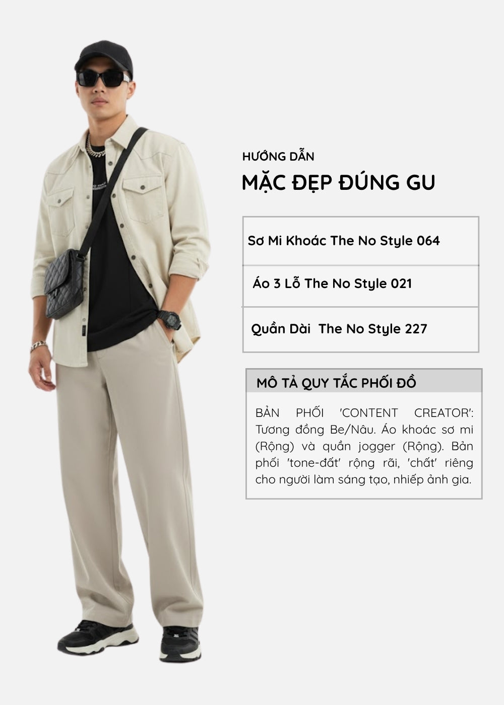 Áo Sơ Mi Khoác Kaki DurableTex™ Wash Màu The No Style 064 Màu Be Dáng Vừa Vặn F3