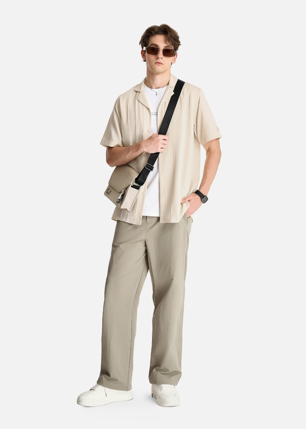 Áo Sơ Mi Cuban Jacquard Co Giãn The No Style 081 Be