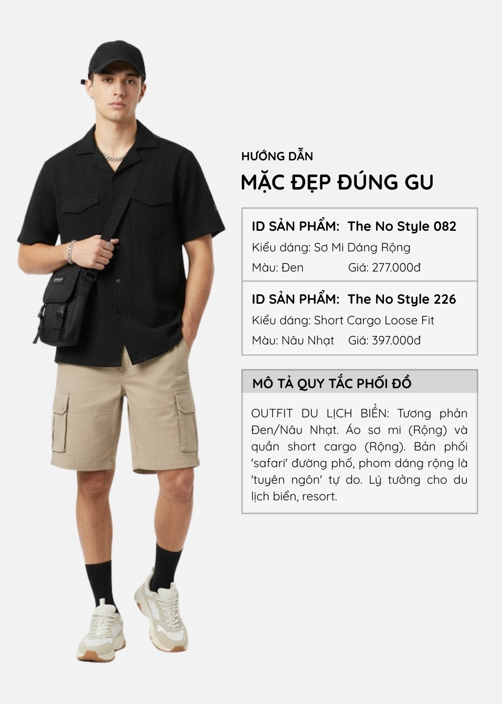 Áo Sơ Mi Cuban Họa Tiết Nổi Co Giãn The No Style 082 Đen