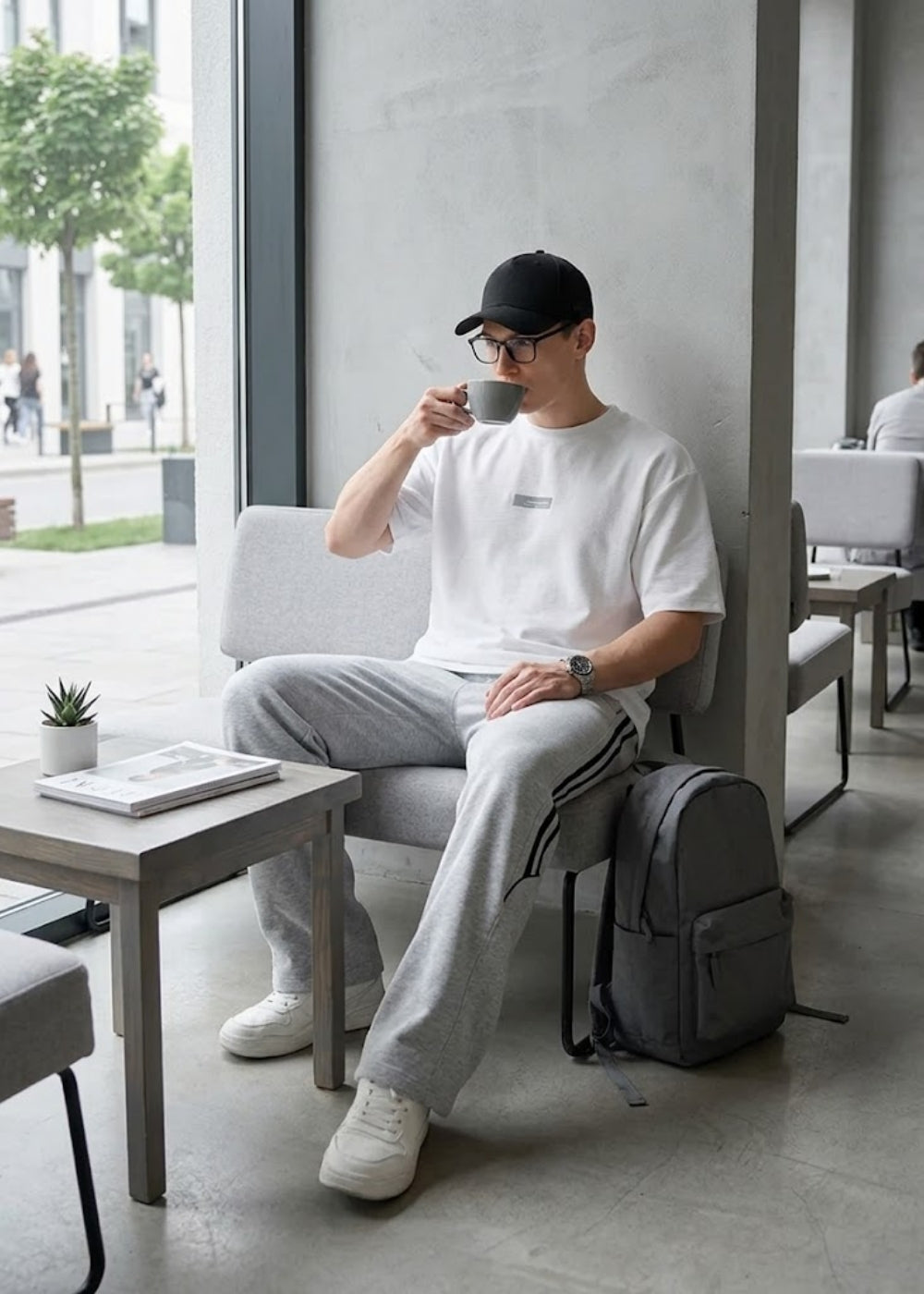Quần Thun Bo Ống CloudTouch™ Co Giãn, Điều Chỉnh Được Độ Rộng Ống The No Style 096 Màu Xám Dáng Rộng Rãi F4