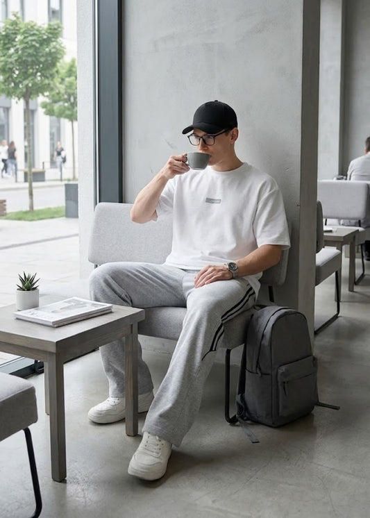 Quần Thun Bo Ống CloudTouch™ Co Giãn, Điều Chỉnh Được Độ Rộng Ống The No Style 096 Màu Xám Dáng Rộng Rãi F4
