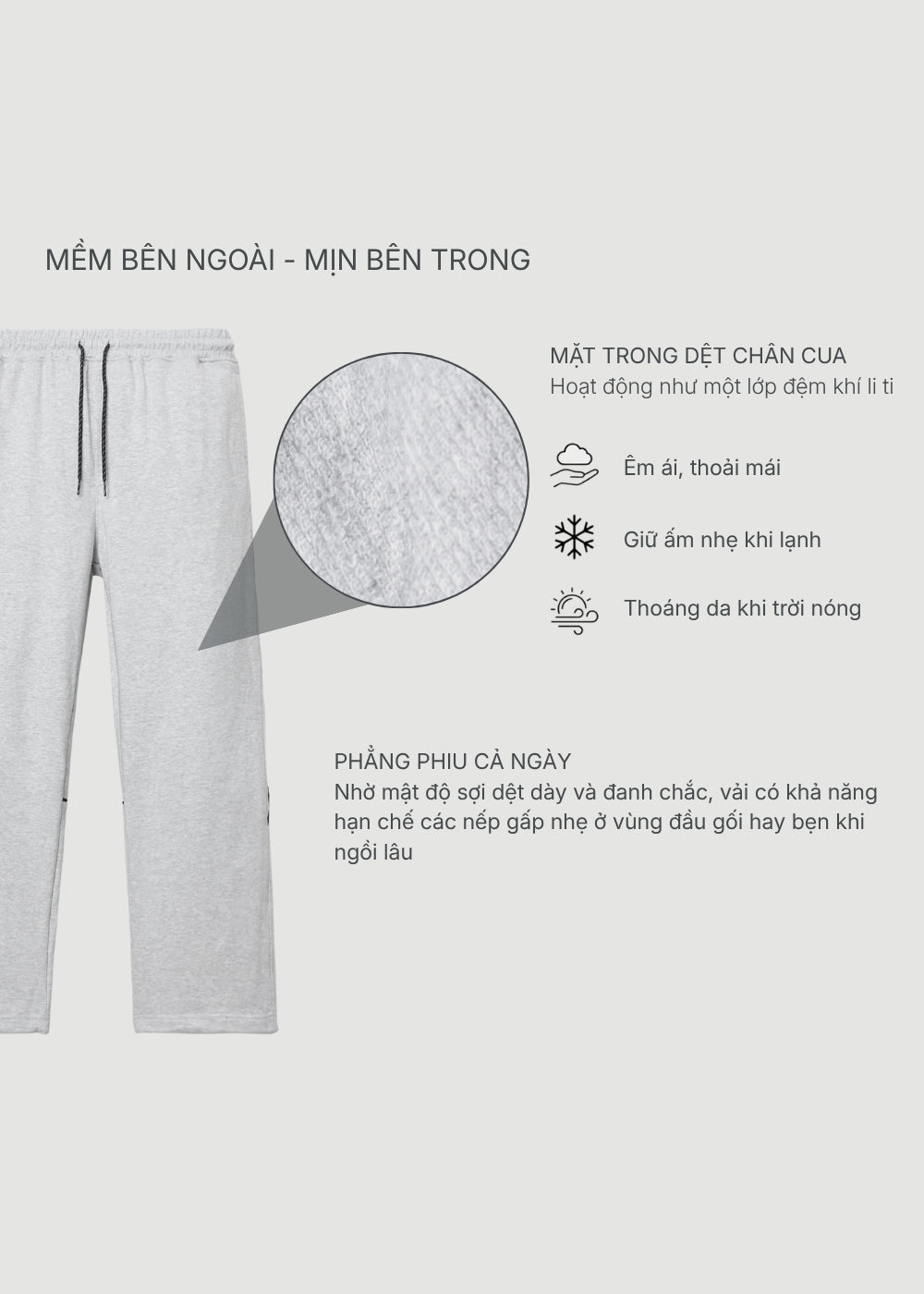 Quần Thun Bo Ống CloudTouch™ Co Giãn, Điều Chỉnh Được Độ Rộng Ống The No Style 096 Màu Đen Dáng Rộng Rãi F4