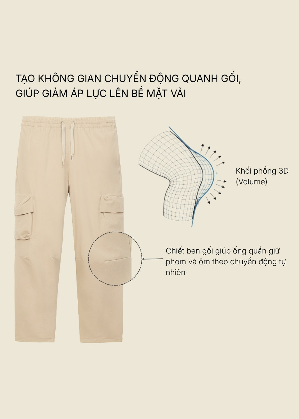 Quần Ống Rộng Co Giãn FlexFit™ Xếp Ly Đầu Gối Cử Động Thoải Mái The No Style 098 Màu Đen Dáng Vừa Vặn F3
