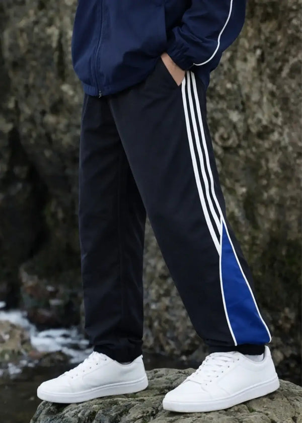 Quần Easy Pant Loose Fit Ống Rộng Phối Màu The No Style 099 Màu Đen Xanh Dương Dáng Rộng Rãi F4