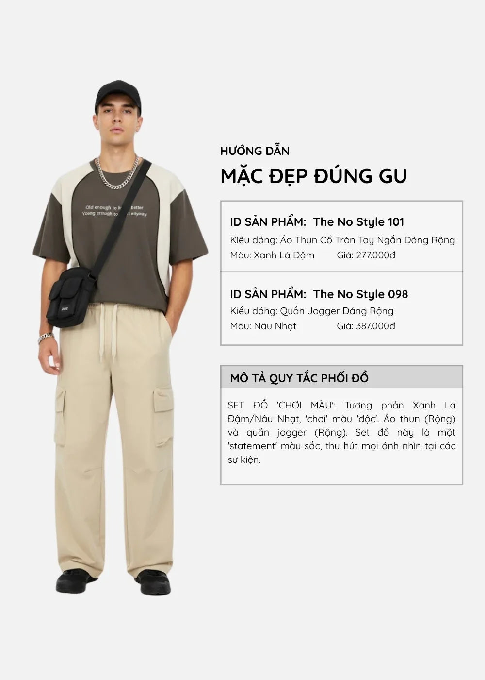 Áo Thun Cổ Tròn Tay Ngắn FlexFit™ Co Giãn Raglan The No Style 101 Xanh Lá Đậm