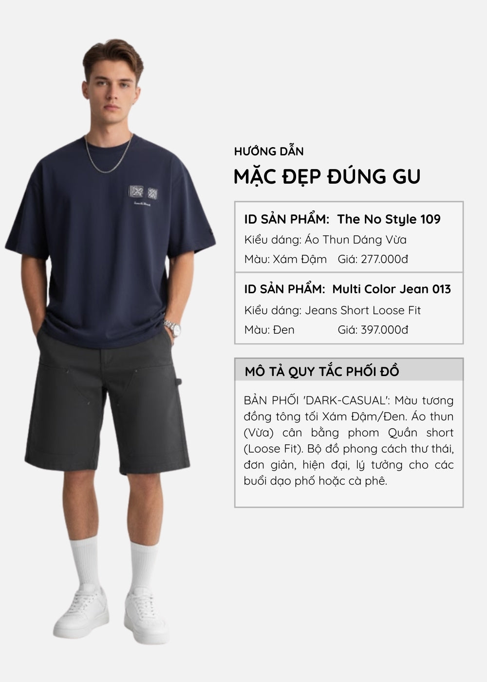 Áo Thun Cartoon Cotton Mềm Mại The No Style 109 Xám Đậm