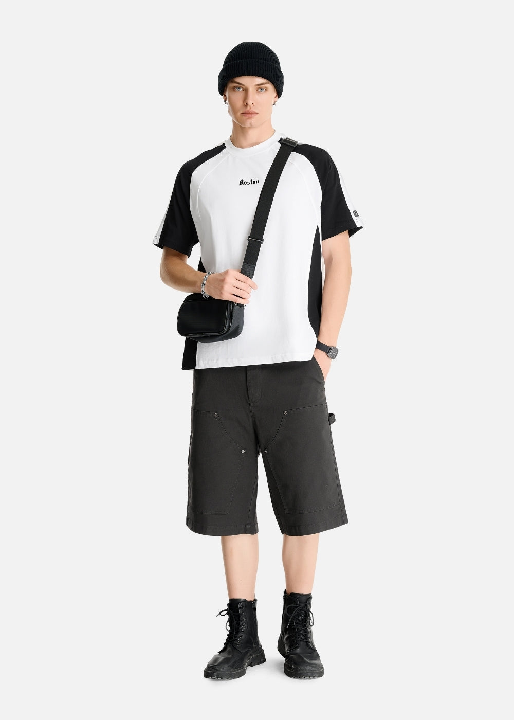 Quần Jean Short Loose Fit Nhiều Túi Multi Color Jean 013 Đen