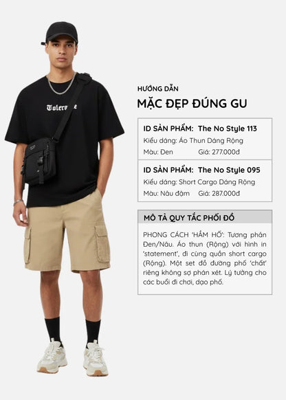 Áo Thun Graphic FlexFit™ Cotton Thoáng Da The No Style 113 Đen