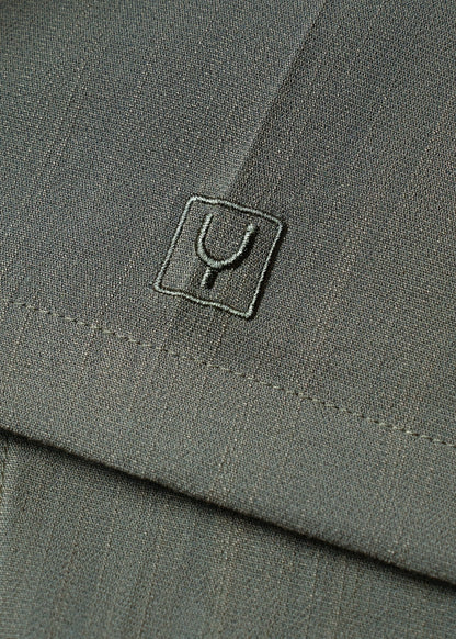 Áo Sơ Mi Tay Ngắn AirDry™ Hiệu Ứng Linen Thoáng Khí The No Style 117 Xanh Lá Đậm