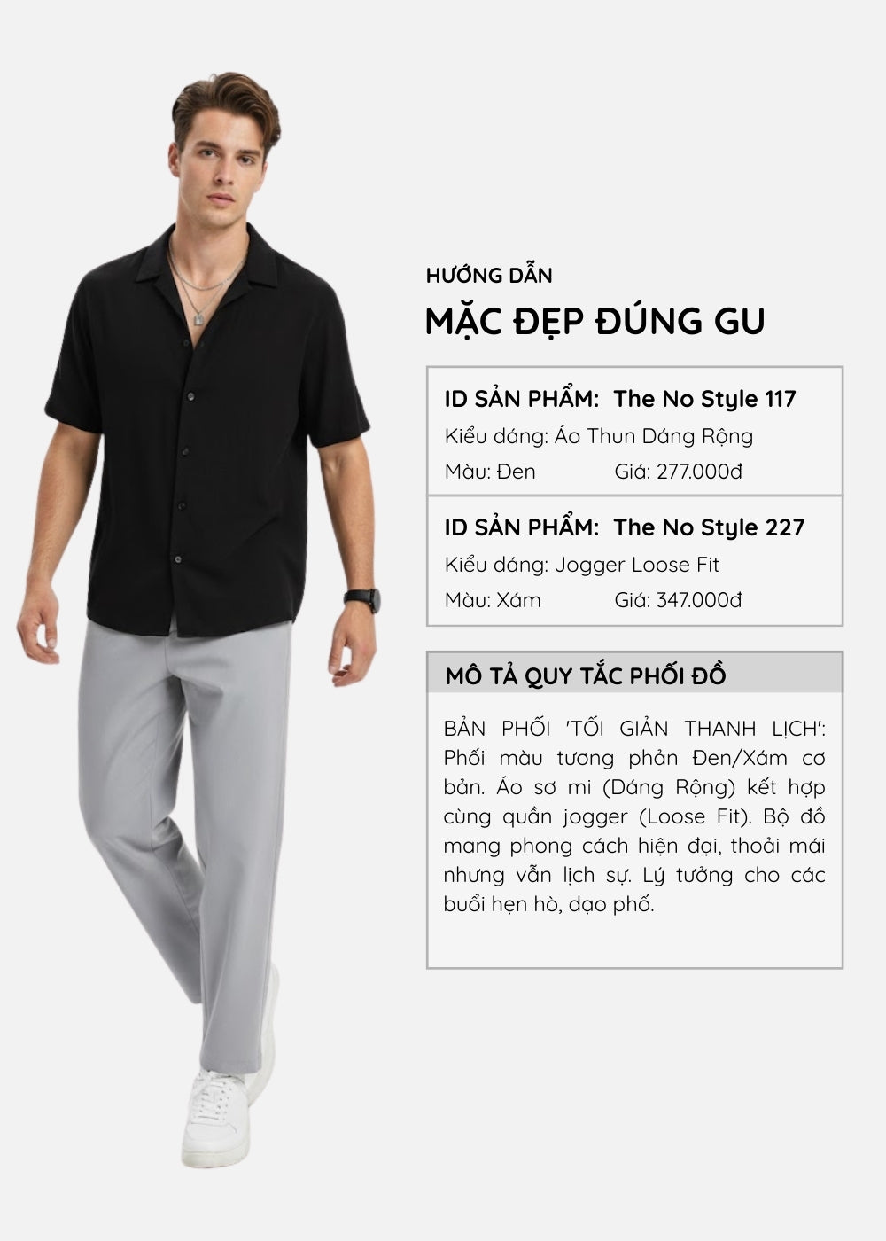 Áo Sơ Mi Hiệu Ứng Linen Ít Nhăn The No Style 117 Đen