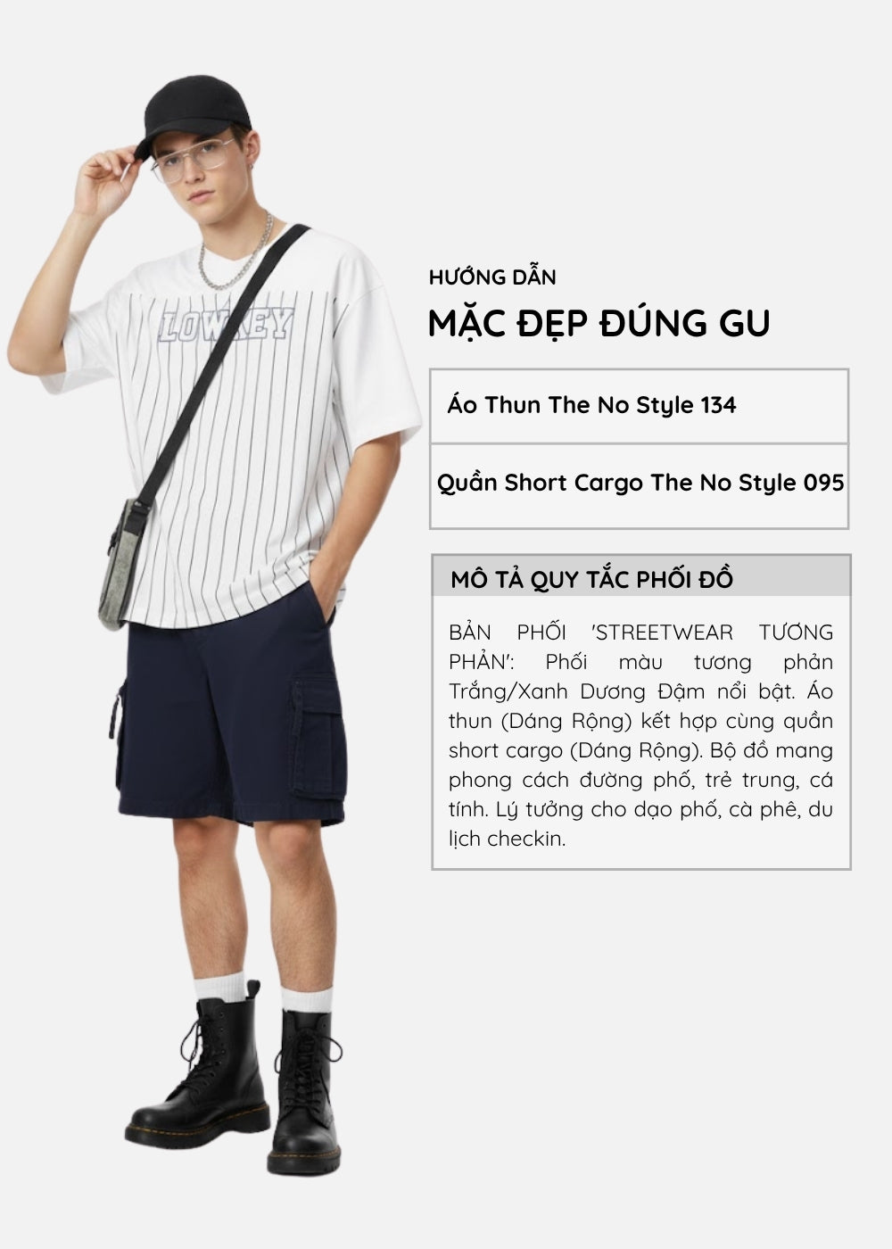 Áo Thun Phối Lưới Thoát Mồ Hôi Nhanh AirDry™ In Chữ "LOWKEY" The No Style 134 Màu Trắng Dáng Rộng Rãi F4