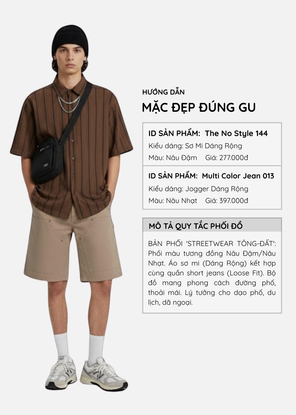 Áo Sơ Mi Lưới Họa Tiết Sọc Thoáng Mát The No Style 144 Nâu Đậm