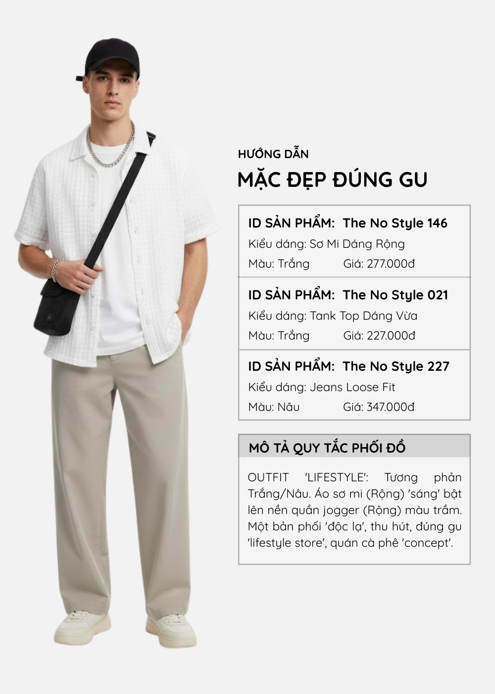 Áo Sơ Mi Họa Tiết Nổi Thoáng Mát The No Style 146 Trắng