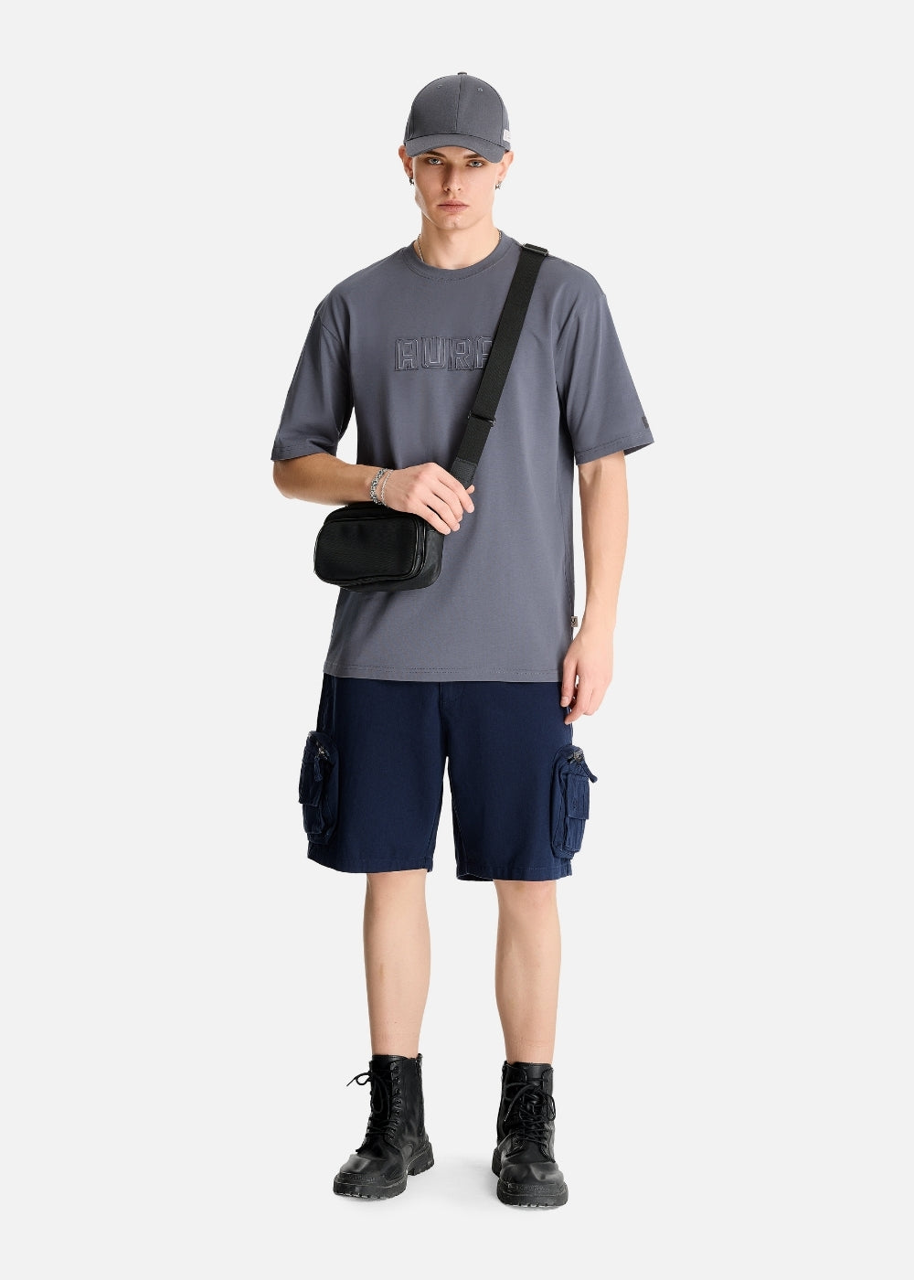 Áo Thun Aura Cotton Mềm Mại The No Style 164 Xám Đậm